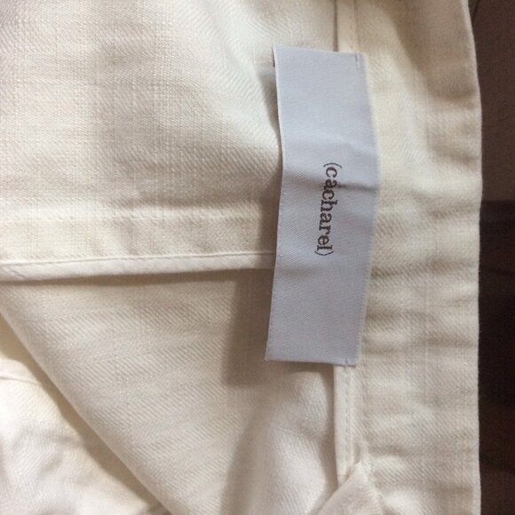 Cacharel summer cropped jacket in white canvas - Picture 4 of 4